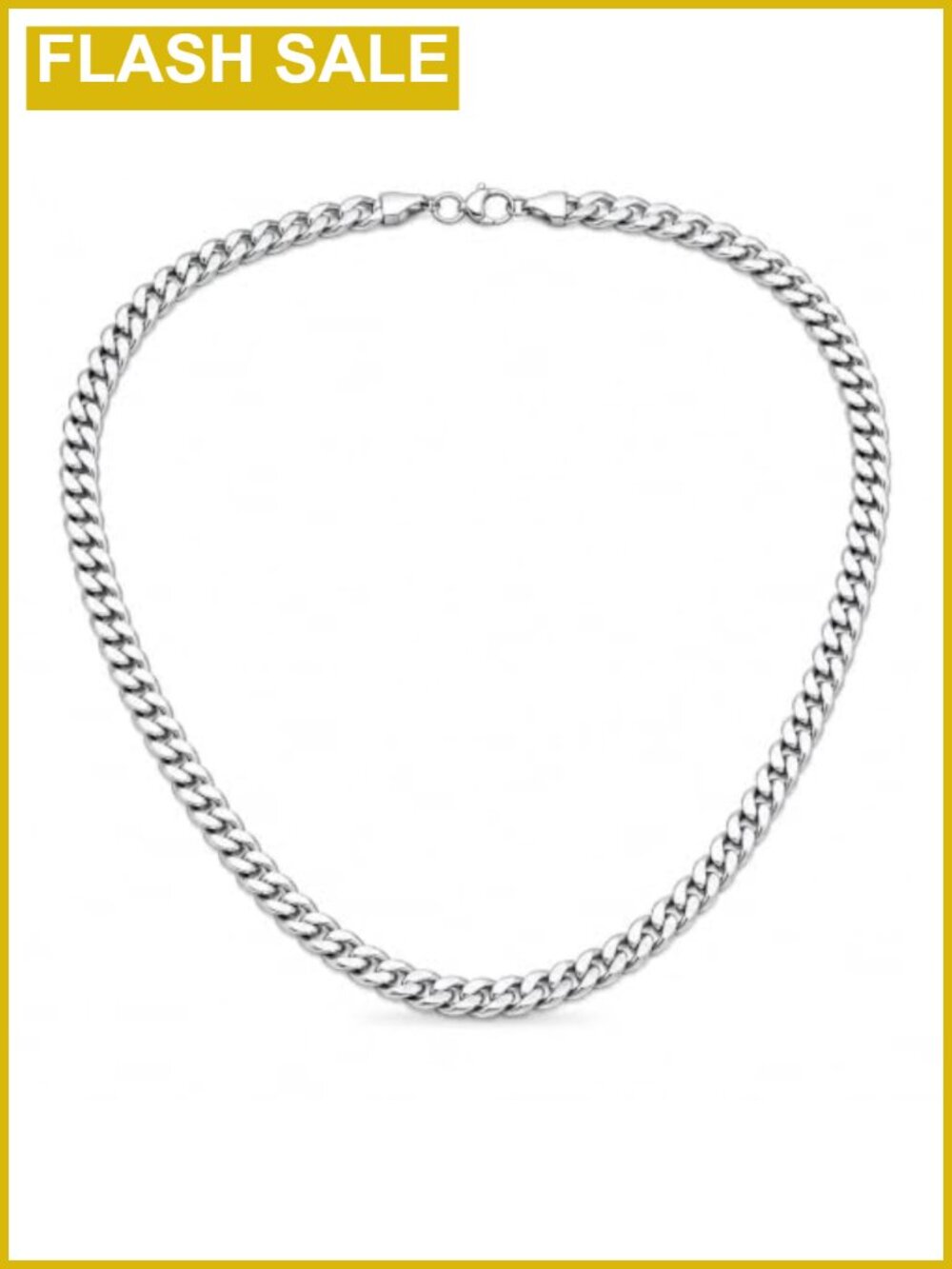 Stainless Steel Cuban Link Chain Necklace 5mm Curb Chain for Men Jewelry Gift